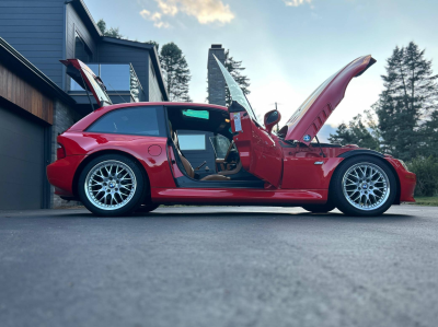 2001 BMW Z3 Coupe in Hell Red 2 over Extended Walnut