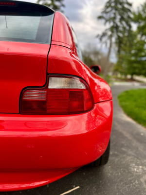 2001 BMW Z3 Coupe in Hell Red 2 over Extended Walnut
