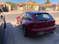 2001 BMW Z3 Coupe in Hell Red 2 over Extended Dream Red