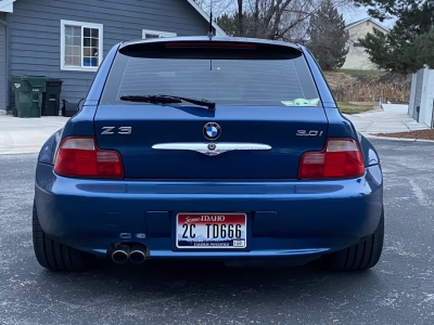 2001 BMW Z3 Coupe in Topaz Blue Metallic over Topaz Blue