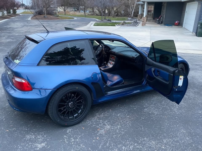 2001 BMW Z3 Coupe in Topaz Blue Metallic over Topaz Blue