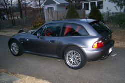 2001 BMW Z3 Coupe in Sterling Gray Metallic over Dream Red