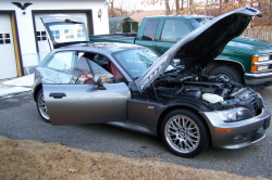 2001 BMW Z3 Coupe in Sterling Gray Metallic over Dream Red