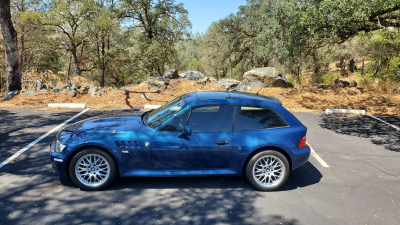 2002 BMW Z3 Coupe in Topaz Blue Metallic over Topaz Blue