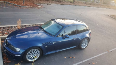 2002 BMW Z3 Coupe in Topaz Blue Metallic over Topaz Blue