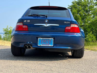 2002 BMW Z3 Coupe in Topaz Blue Metallic over Topaz Blue