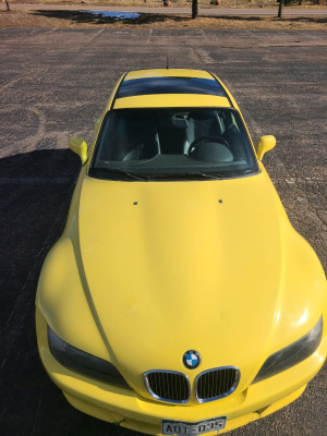 2002 BMW Z3 Coupe in Dakar Yellow 2 over Black