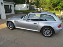 2002 BMW Z3 Coupe in Titanium Silver Metallic over Extended Dream Red