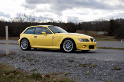 2002 BMW Z3 Coupe in Dakar Yellow 2 over Walnut