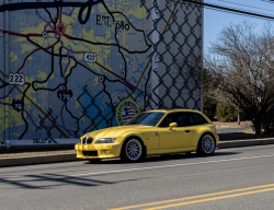 2002 BMW Z3 Coupe in Dakar Yellow 2 over Walnut