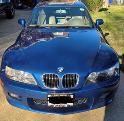 2001 BMW Z3 Coupe in Topaz Blue Metallic over Extended Beige