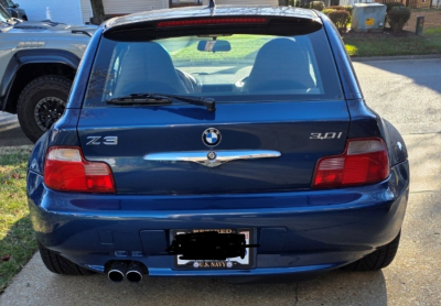 2001 BMW Z3 Coupe in Topaz Blue Metallic over Extended Beige