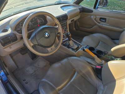 2001 BMW Z3 Coupe in Topaz Blue Metallic over Extended Beige