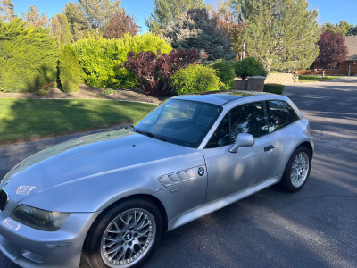 2001 BMW Z3 Coupe in Titanium Silver Metallic over Black