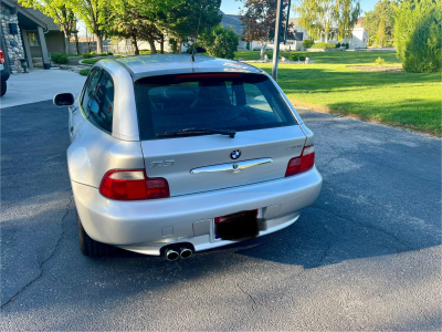 2001 BMW Z3 Coupe in Titanium Silver Metallic over Black