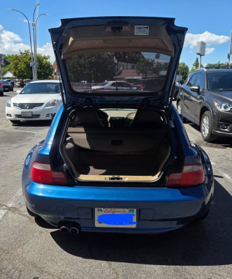 2001 BMW Z3 Coupe in Topaz Blue Metallic over E36 Sand Beige