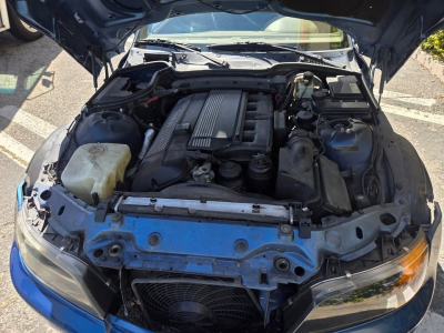 2001 BMW Z3 Coupe in Topaz Blue Metallic over E36 Sand Beige