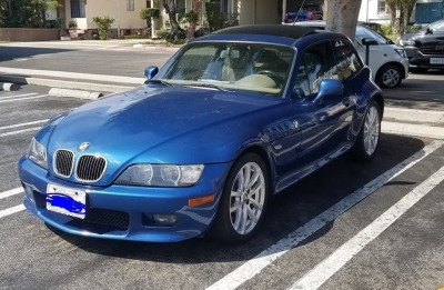 2001 BMW Z3 Coupe in Topaz Blue Metallic over E36 Sand Beige