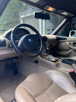 2001 BMW Z3 Coupe in Alpine White 3 over E36 Sand Beige