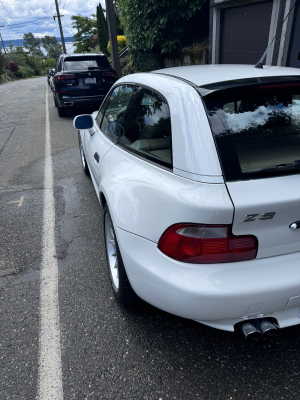 2001 BMW Z3 Coupe in Alpine White 3 over E36 Sand Beige