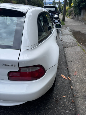 2001 BMW Z3 Coupe in Alpine White 3 over E36 Sand Beige
