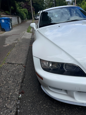 2001 BMW Z3 Coupe in Alpine White 3 over E36 Sand Beige