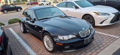 2001 BMW Z3 Coupe in Jet Black 2 over E36 Sand Beige