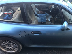 2001 BMW Z3 Coupe in Atlanta Blue Metallic over E36 Sand Beige