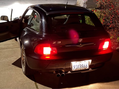 2001 BMW Z3 Coupe in Jet Black 2 over E36 Sand Beige