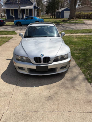 2001 BMW Z3 Coupe in Titanium Silver Metallic over Black
