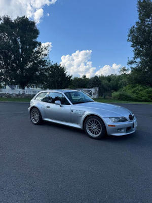 2001 BMW Z3 Coupe in Titanium Silver Metallic over Black