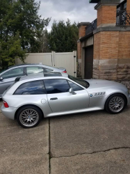 2002 BMW Z3 Coupe in Titanium Silver Metallic over Extended Black