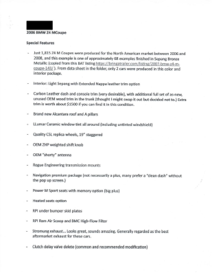 2006 BMW Z4 M Coupe in Sepang Bronze Metallic over Light Sepang Bronze Extended Nappa