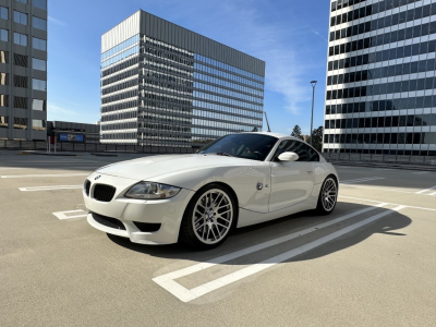 2007 BMW Z4 M Coupe in Alpine White III over Imola Red Nappa