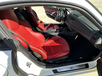 2007 BMW Z4 M Coupe in Alpine White III over Imola Red Nappa