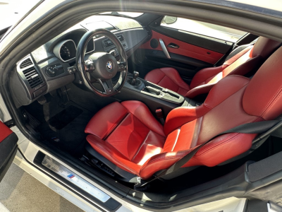 2007 BMW Z4 M Coupe in Alpine White III over Imola Red Nappa