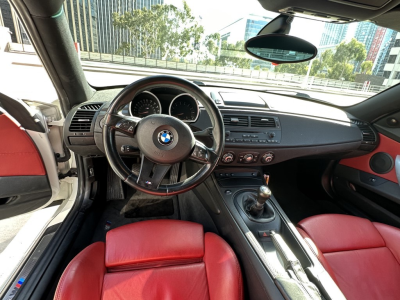 2007 BMW Z4 M Coupe in Alpine White III over Imola Red Nappa