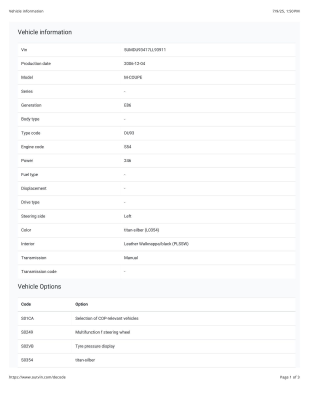 2007 BMW Z4 M Coupe in Titanium Silver Metallic over Black Nappa