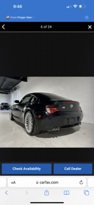 2007 BMW Z4 M Coupe in Black Sapphire Metallic over Black Nappa