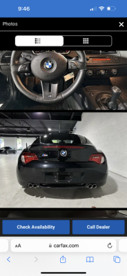 2007 BMW Z4 M Coupe in Black Sapphire Metallic over Black Nappa