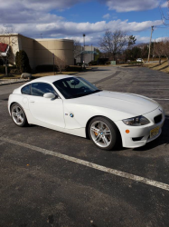 2007 BMW Z4 M Coupe in Alpine White III over Dark Sepang Brown Nappa