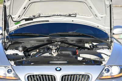 2007 BMW Z4 M Coupe in Titanium Silver Metallic over Imola Red Nappa