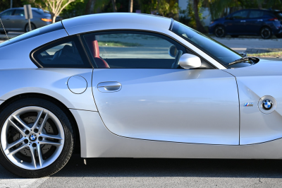 2007 BMW Z4 M Coupe in Titanium Silver Metallic over Imola Red Nappa