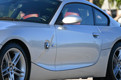 2007 BMW Z4 M Coupe in Titanium Silver Metallic over Imola Red Nappa
