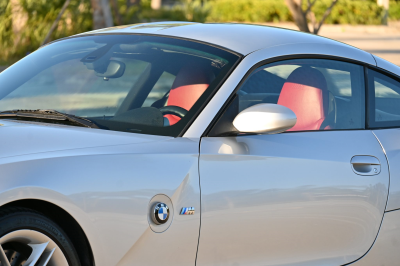 2007 BMW Z4 M Coupe in Titanium Silver Metallic over Imola Red Nappa