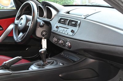 2007 BMW Z4 M Coupe in Titanium Silver Metallic over Imola Red Nappa