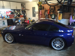 2008 BMW Z4 M Coupe in Interlagos Blue Metallic over Light Sepang Bronze Extended Nappa