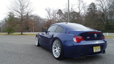 2008 BMW Z4 M Coupe in Interlagos Blue Metallic over Light Sepang Bronze Extended Nappa