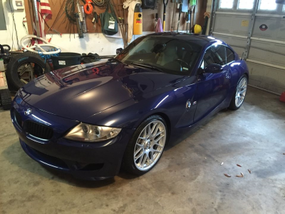 2008 BMW Z4 M Coupe in Interlagos Blue Metallic over Light Sepang Bronze Extended Nappa