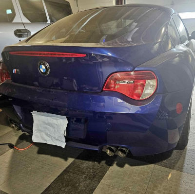 2008 BMW Z4 M Coupe in Interlagos Blue Metallic over Light Sepang Bronze Nappa